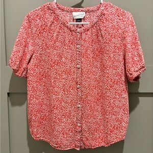 Universal Thread Red Short Sleeve Blouse